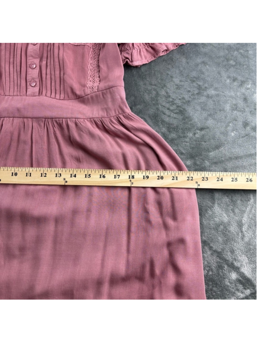Baltic Born Dress Women's M Maxi Cottagecore Ruffle Romantic Smocked Pink Boho - Picture 12 of 15